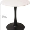 27.6" Round Dining Table with Marble Top and Iron Base
